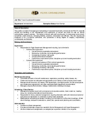 Travel Coordinator Jobs Orlando Area Travel Coordinator/Scheduler