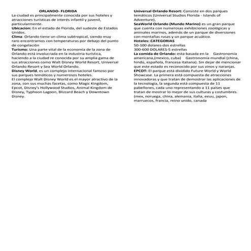 Orlando florida turismo