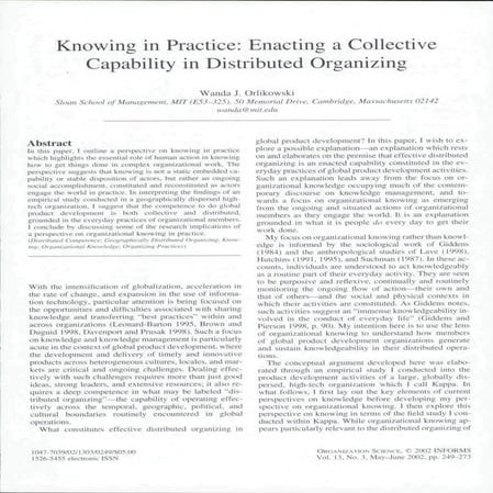 Orlikowski 2002