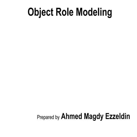 Object Role Modeling | PPT