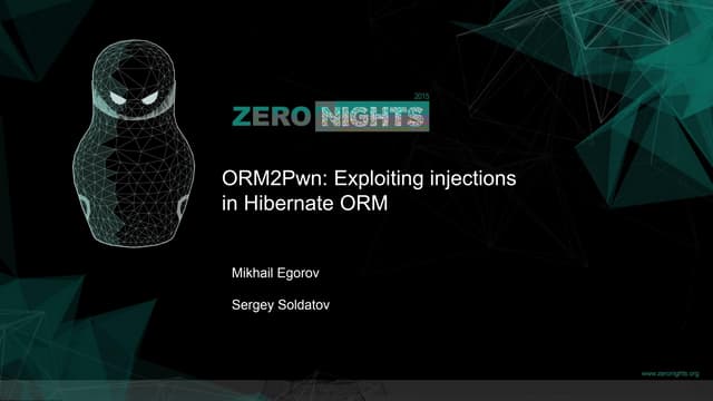 ORM2Pwn: Exploiting injections in H...