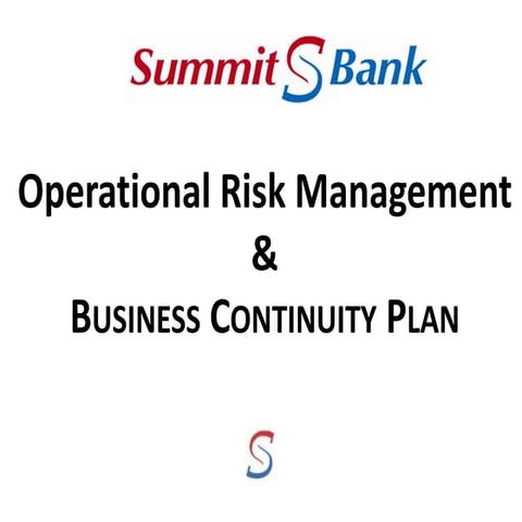 Operational Risk Management