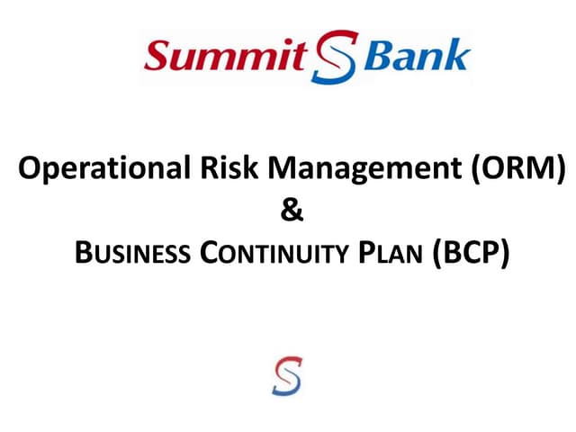 Operational Risk Management
