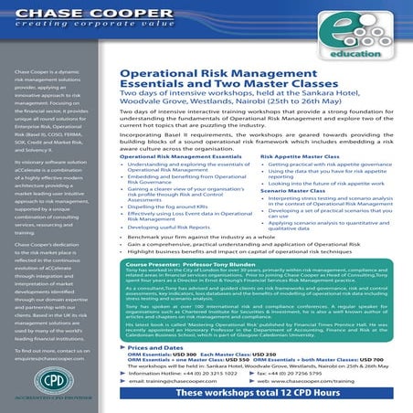 Operational Risk Management: Enhancing Business Efficiency and ...