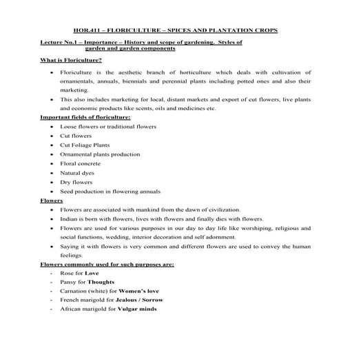 Ornamental horticulture