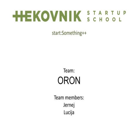 First homework for startSomething - Oron