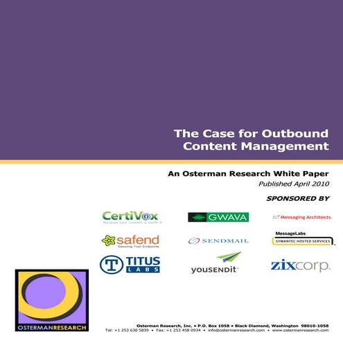 The Case for Outbound Content Management