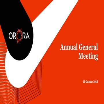 Orora group 2014 AGM presentation slides ASX release