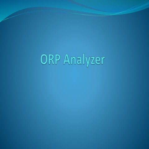 Orp analyzer | PPTX