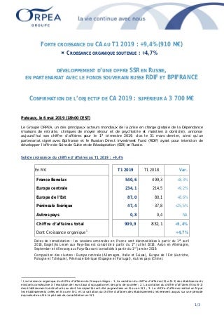 06/05/2019 - Communiqué de presse Orpéa