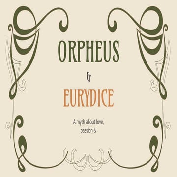 Orpheus and eurydice