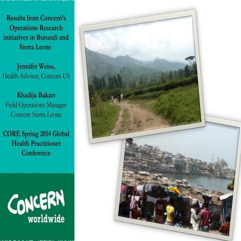 CSHGP Operations Research Findings_Jennifer Weiss and Khadija Bakarr_5.8.14