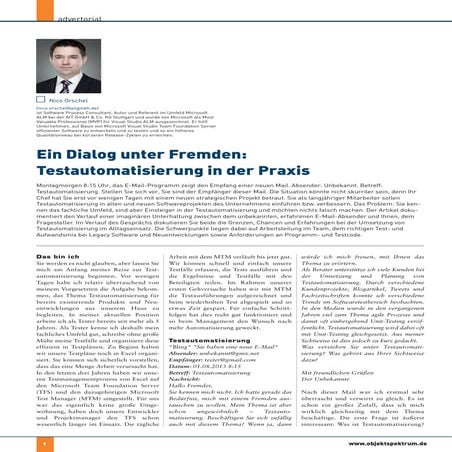 Ein Dialog unter Fremden: Testautomatisierung in der Praxis
