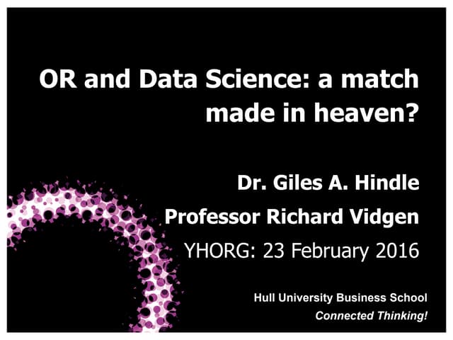 YHORG Presentation 23 February 2016