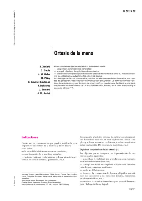 Ortesis de mano