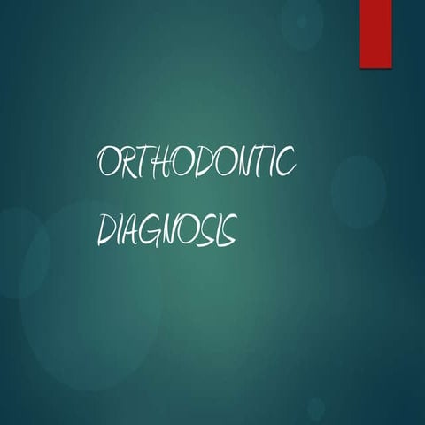 Orthodontic diagnosis and treatment planing