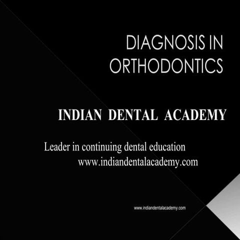Orthodontic diagnosis /certified fixed orthodontic courses by Indian dental a...
