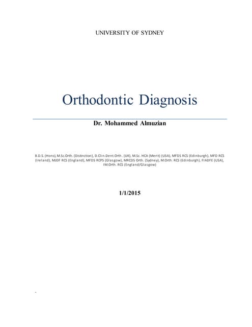 Orthodontic Indecis For Orthodontists By Almuzian