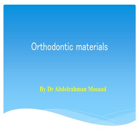 Orthodontic materials & instruments