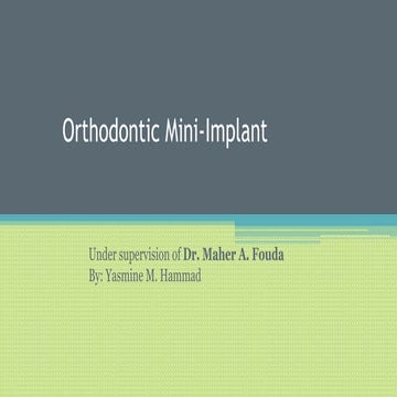 Orthodontic mini implant