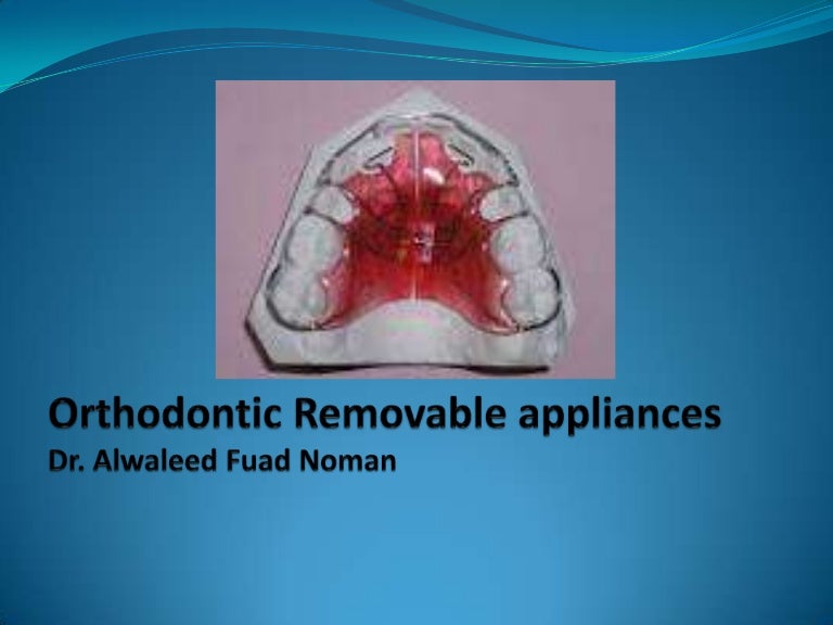 Orthodontic removable appliances