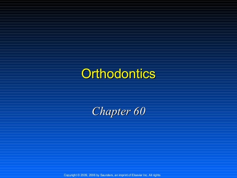 Orthodontics chapter