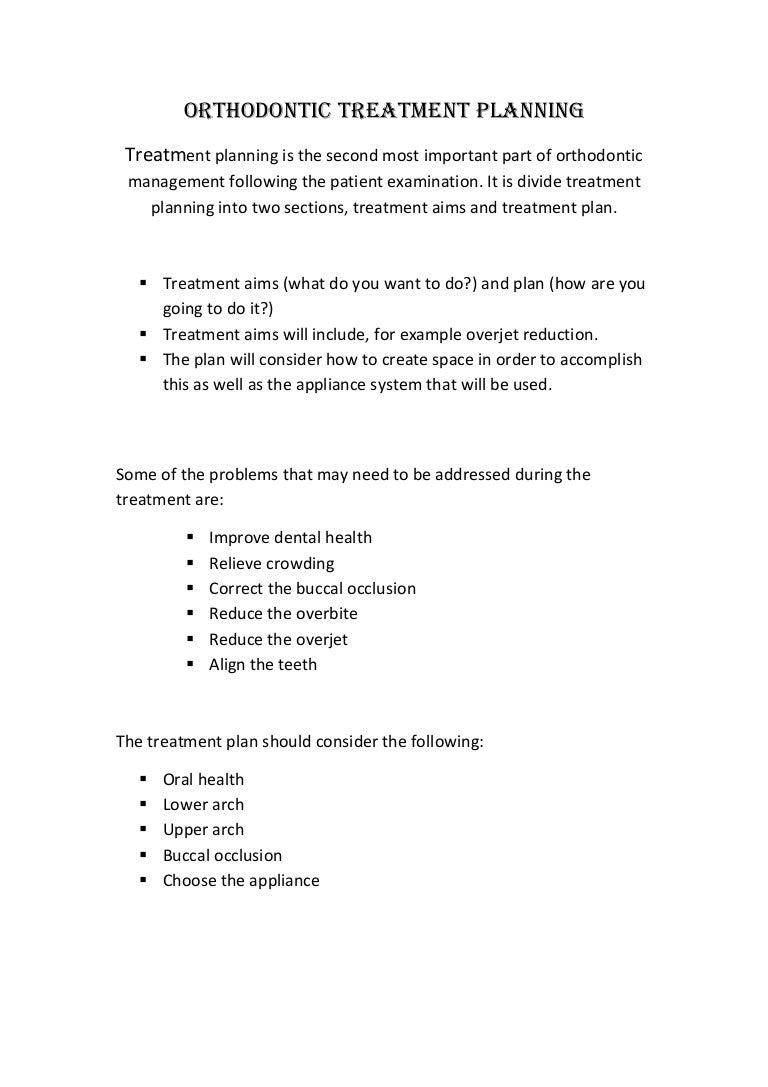 Orthodontic Treatment Planning