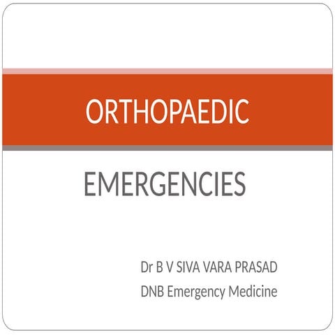 ortho emergencies commonly seen in emergency room