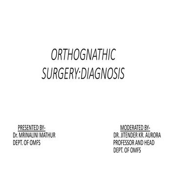 Orthognathic Surgery: diagnosis 
