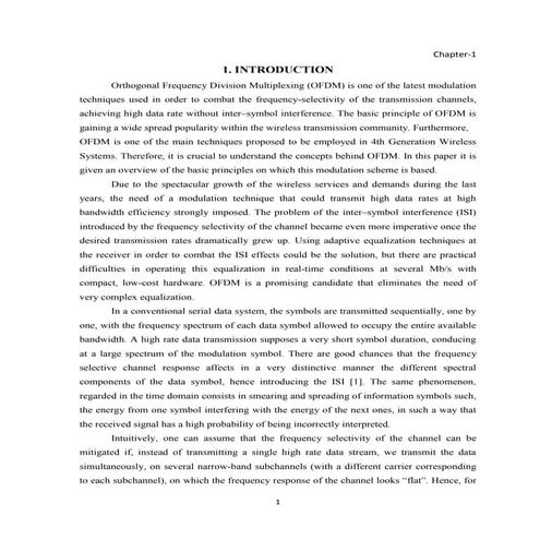 Orthogonal frequency division multiplexing 