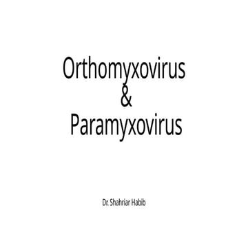 Lecture on Orthomyxovirus  &  Paramyxovirus.pptx
