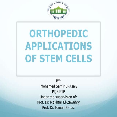 Orthopedic applications of stem cells 