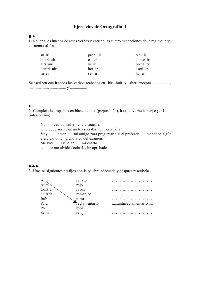 Ortografia De Todo Actividades