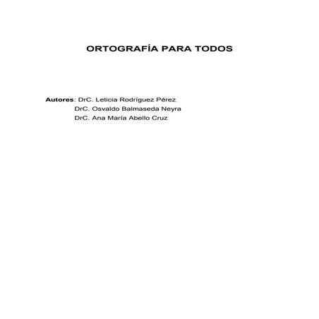 Ortografia para todos