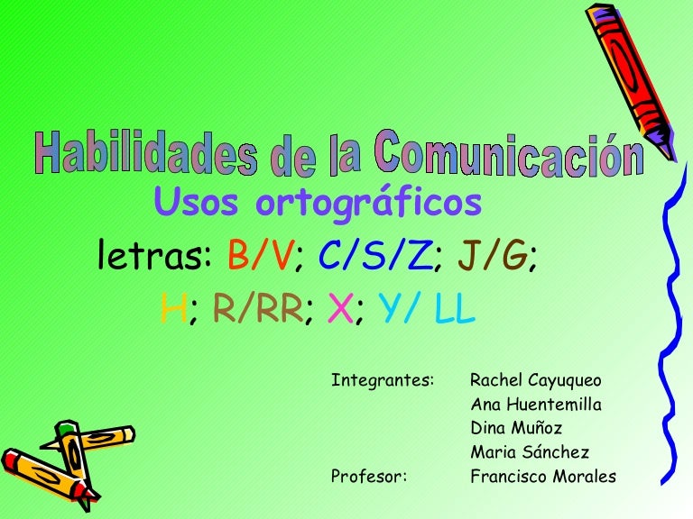 Ortografias De Las Letras B V 1