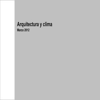 Arquitectura y Clima