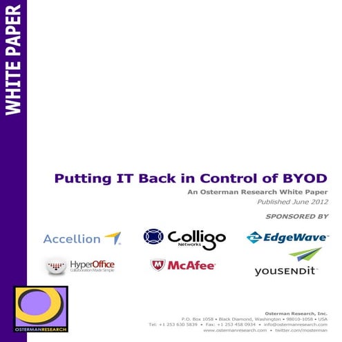 Putting IT Back in Control of BYOD