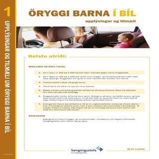 Oryggi barna i bil  islenska