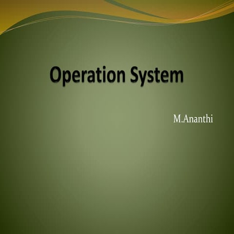Operation System | PPT
