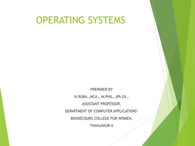 OPERATING SYSTEM | PPT