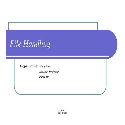 OS - File Handling | PPT