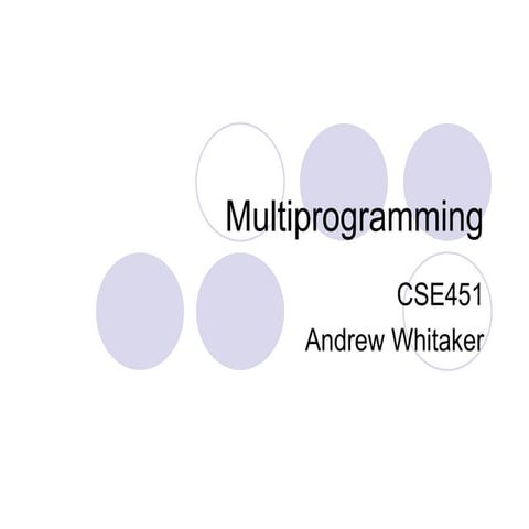 Comprehensive Overview of Multiprogramming and UNIX Process Management ...