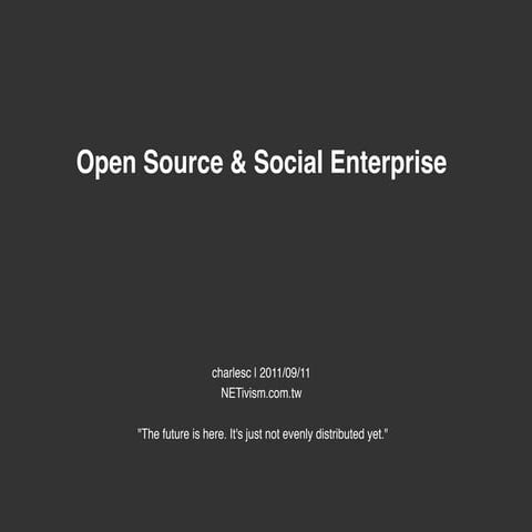 Open Source & Social Enterprise