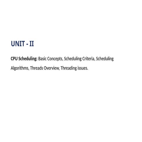 Comprehensive Overview of CPU Scheduling Algorithms and Criteria | PPTX