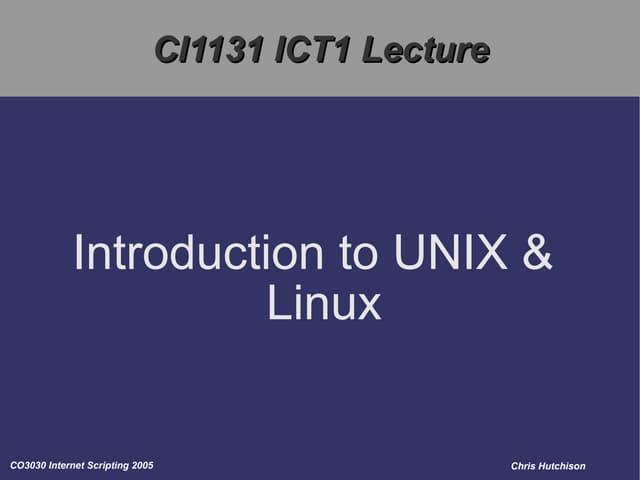 Operating Systems 1