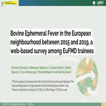 OS20 - Bovine ephemeral fever in the European neighbourhood between 2015 and ...