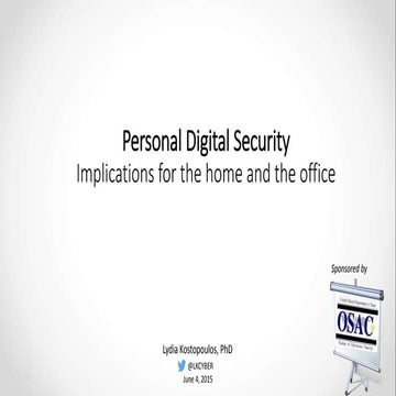 OSAC: Personal Digital Security Presentation
