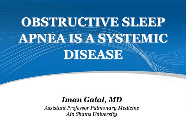 OSA is a systemic disease