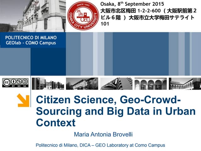 Citizen Science, Geocrowdsourcing and Big Data in Urban Context