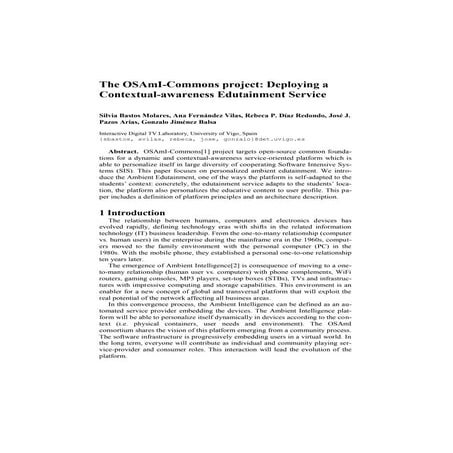 OSAmI-Commons: Edutainment Service